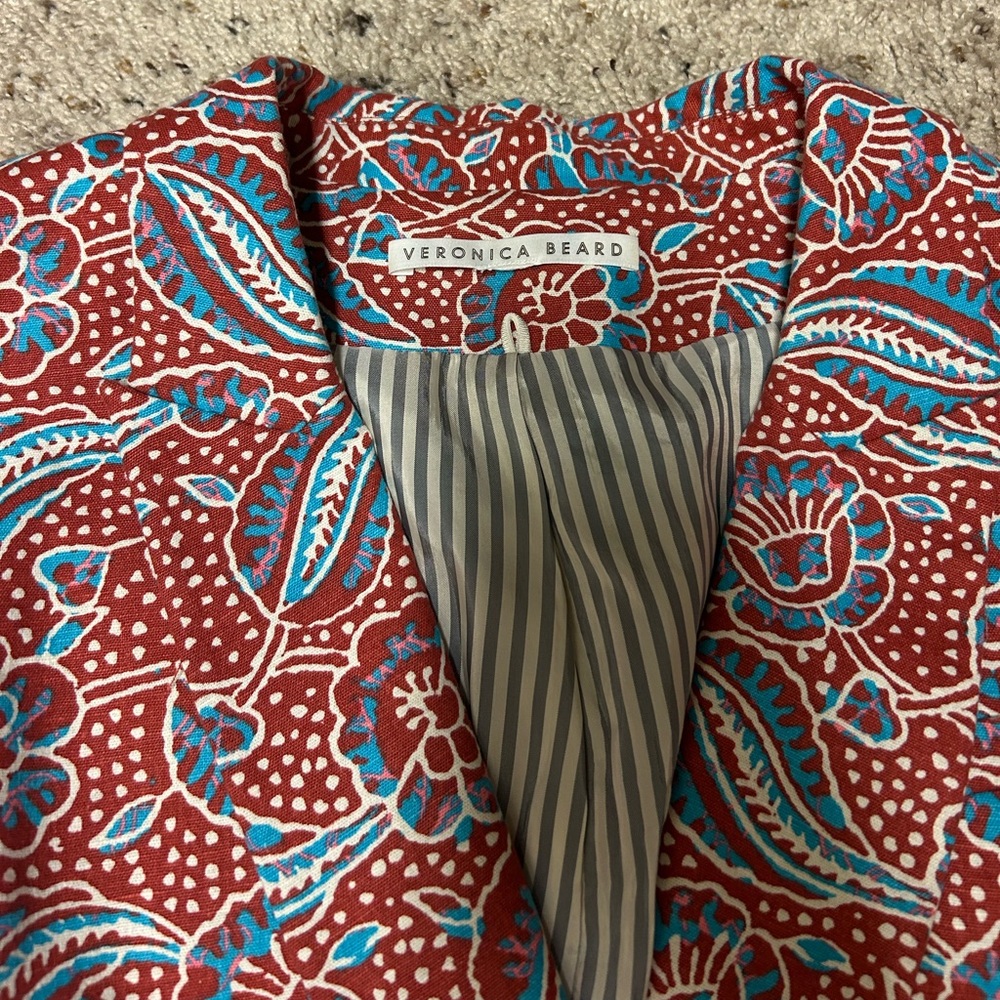 Veronica Beard Multicolor Patterned Blazer - image 8